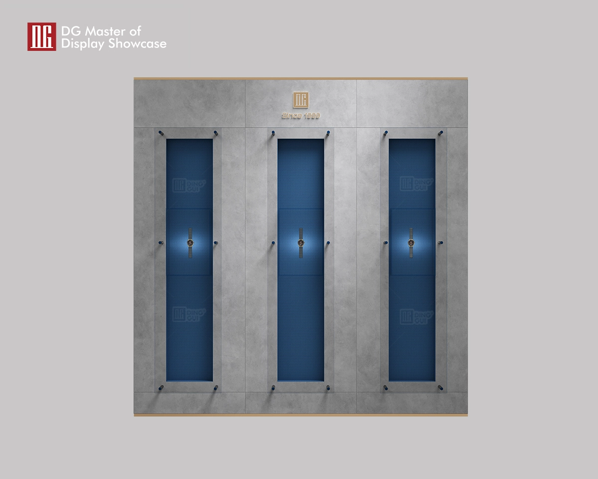 Pameran Paparan DG Kabinet Dinding Jam Tangan Tersuai Mewah 1