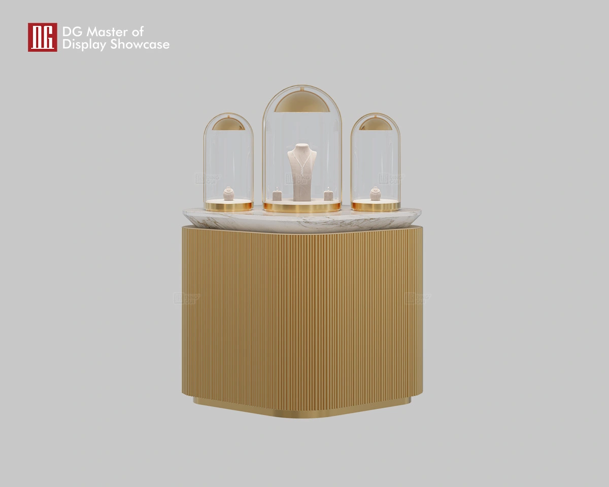 DG High-End Custom Jewelry Island Display Showcase 1