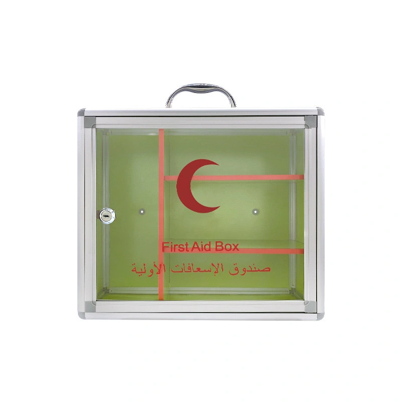 First Aid Kit Medical Supply Set Wall-Mounted Alloy Glass Cabinet, Customizable 1