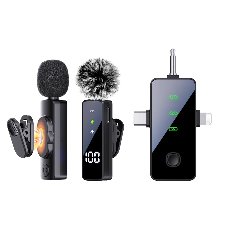 SyncMic Q3 2.4GHz Wireless Lavalier Microphone with Noise Reduction, for Smartphone, Camera, PC Video Recording 1