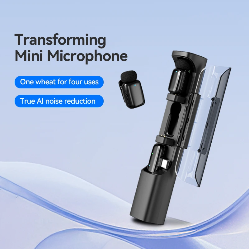 SyncMic MINI-P AI Noise Cancelling Wireless Microphone 4 in 1 with Charging Case 1