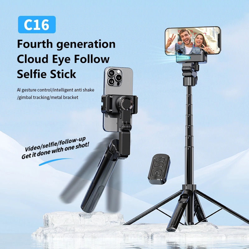 C16 AI Face Tracking Gimbal Selfie Stick Tripod 1