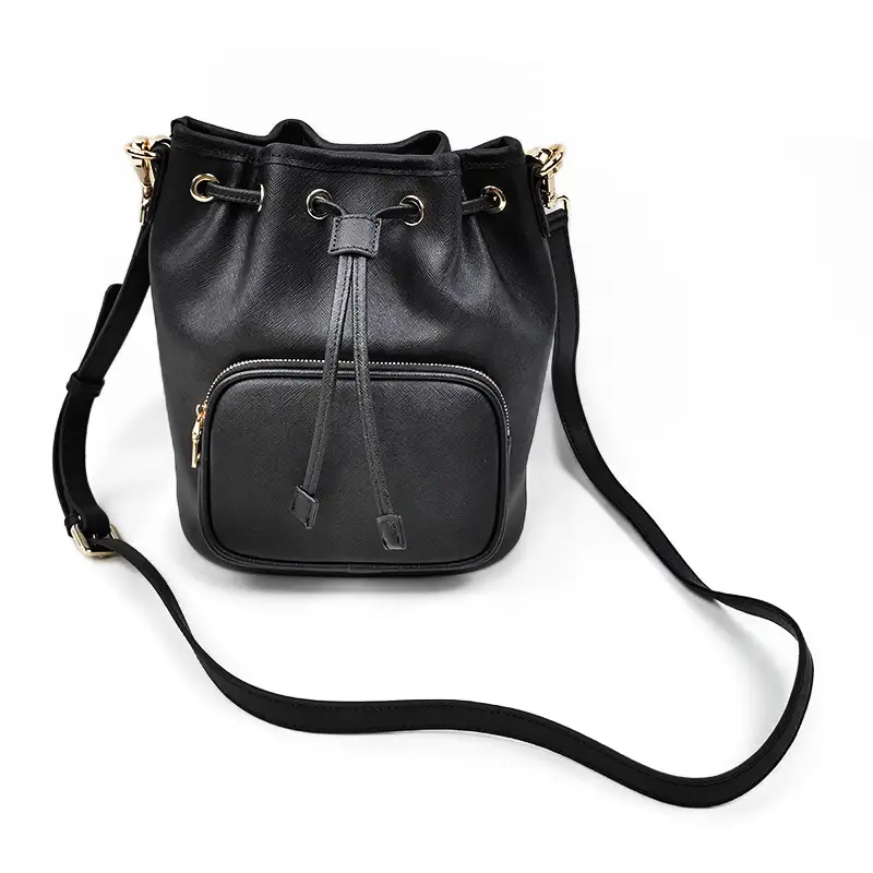 Small Saffiano Leather Shoulder Bag Bucket Handbags For Women 1