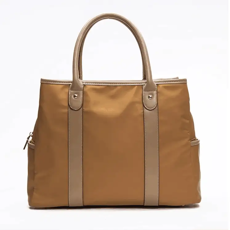 Fashion Elegant Shop Nylon Bag With Leather Handle, Work Handbags and Purses For Women 1