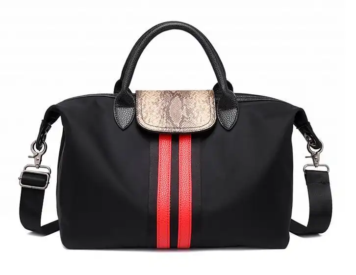 Nylon Material Foldable Womens Shoulder Gym Bag Shopping Shoulder Bag 1