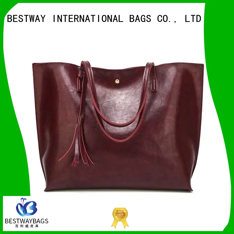 Bestway boutique polyurethane bag logo for lady 1