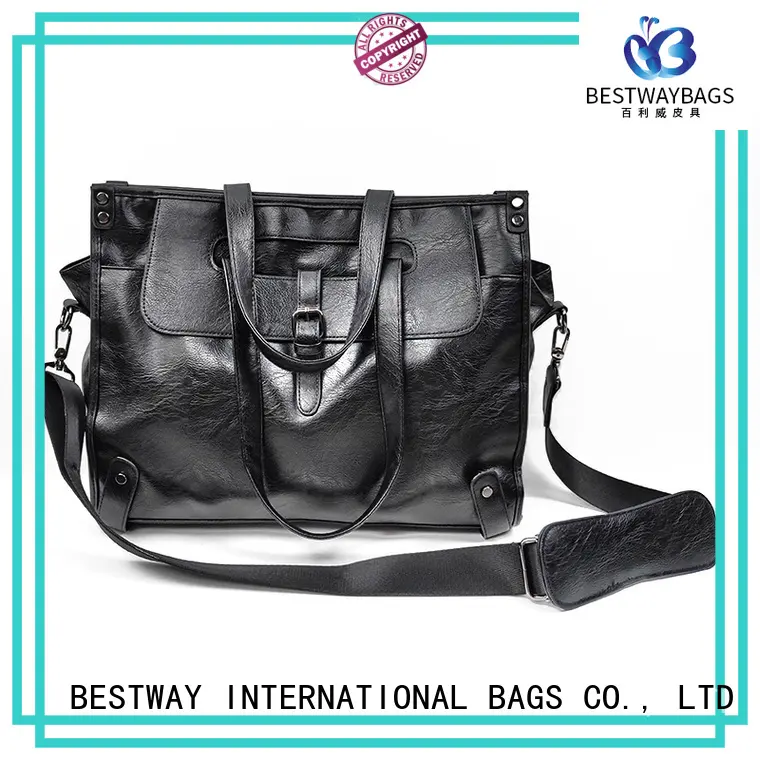 Wholesale Cheap Large Office Messenger Pu Work Bags for Men 1