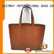 Bestway 2019 Custom Big Simple Shopping Travel Leather Tote Bag For Ladies 1