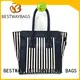 Wholesale Dongguan Designer Strip Canvas Coated Handbags Famous Brands Female Tote Bags 1
