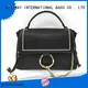 Custom Wholesale China Small New Black Handmade Metal Logo Handbags For Ladies 1