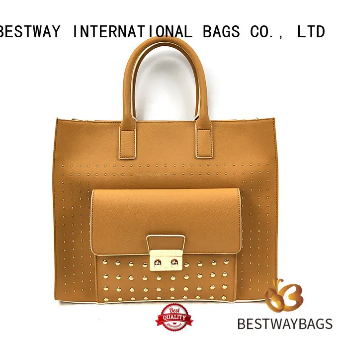 Unique Oversized Expensive Tan Womens Leather Tote Bags Handbags With Rivets 1