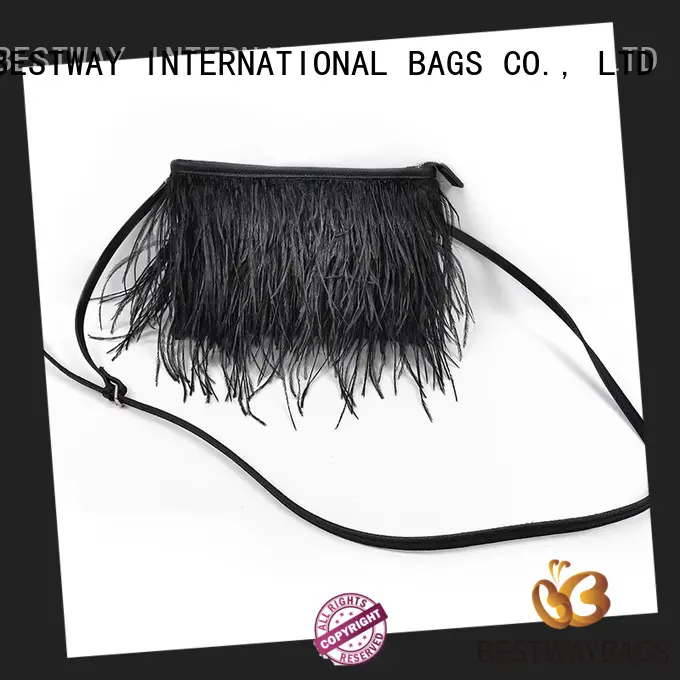 Stylish Small Evening Black Clutch Bag Cross Body Purses With Beautiful Fur2 1