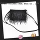 Stylish Small Evening Black Clutch Bag Cross Body Purses With Beautiful Fur2 1
