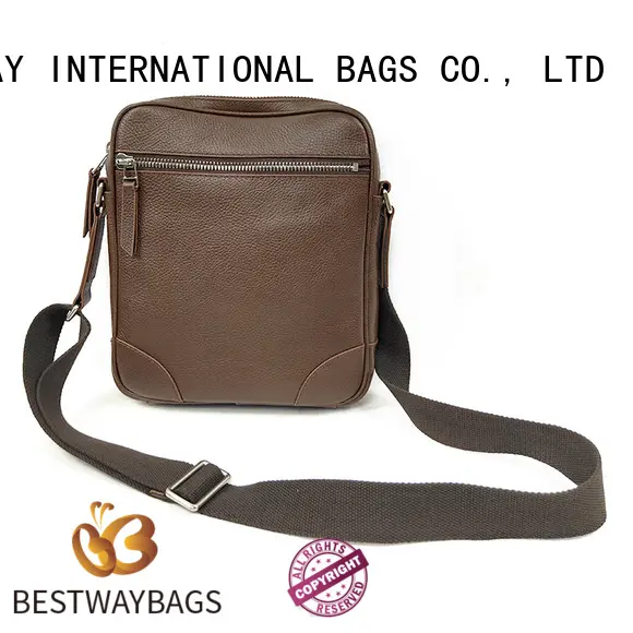 Custom Vintage Quality Mini Soft Genuine Leather Men's Sling Bag With Wide Strap1 1