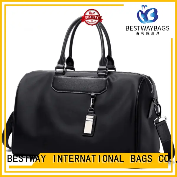 Guangzhou Manufacturers New Design Nylon Oversized Sport Sling Bag With Leather Handle 1
