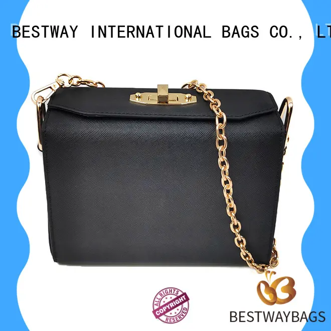 Bestway simple vintage leather shoulder bag logo for girl 1