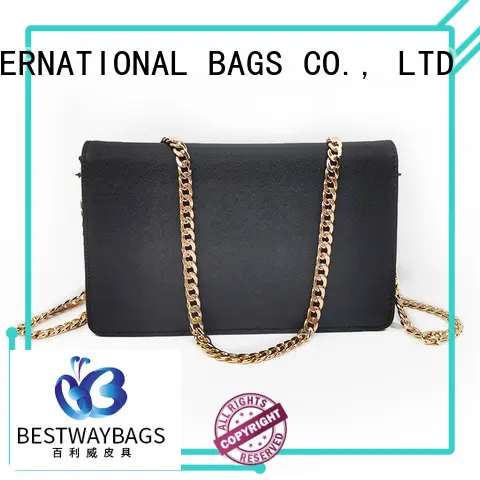 Bestway popular black leather purse hand for date 1