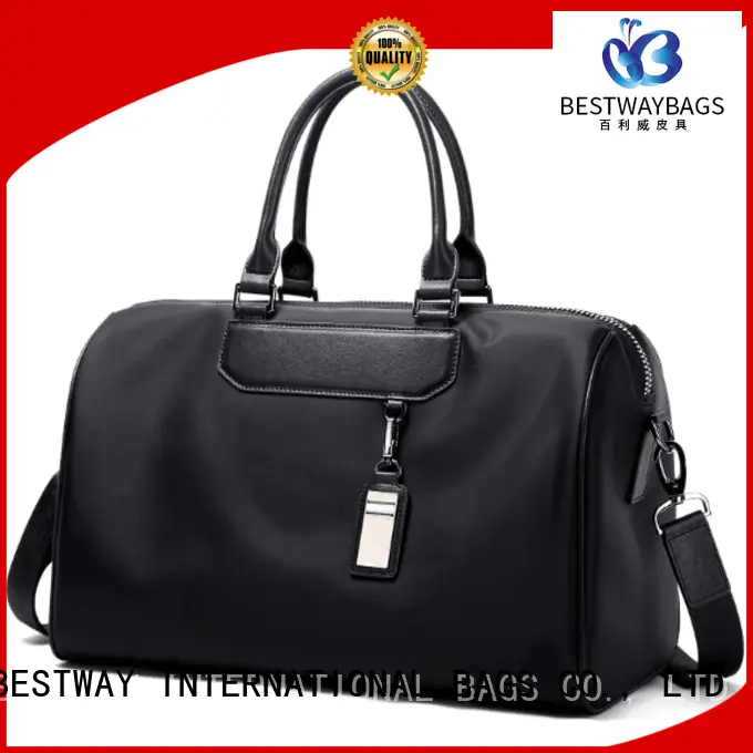 Bestway light nylon handbags with leather handles elegant for sport 1