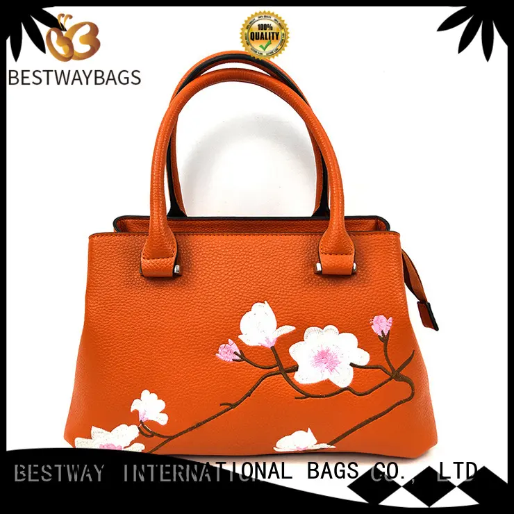 Bestway embroidery pu leather bag supplier for women1 1