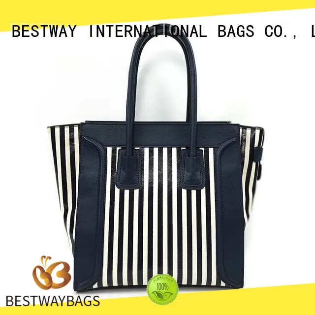 easy match striped canvas tote bag logo wholesale for shopping 1