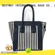 easy match striped canvas tote bag logo wholesale for shopping 1