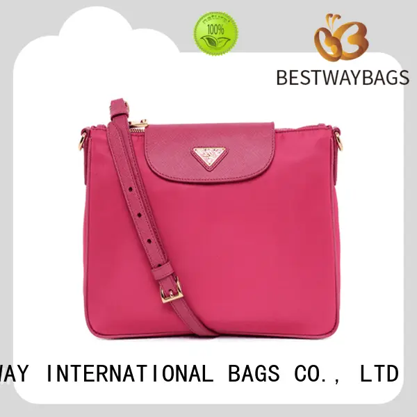 Bestway durable nylon handbags with leather handles wildly for gym 1