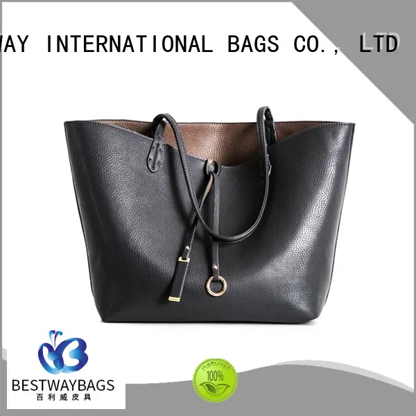 Bestway trendy large brown leather bag wildly for work 1