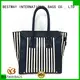 Bestway standard striped canvas tote bag online for vacation 1