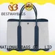Bestway multi function canvas tote with leather handles wholesale for vacation 1