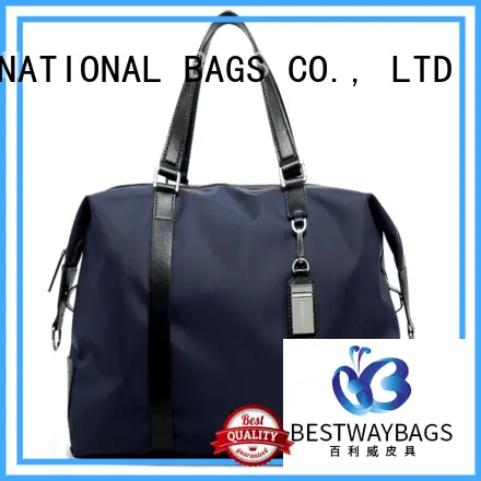 durable nylon tote with leather handles shop personalized for sport 1