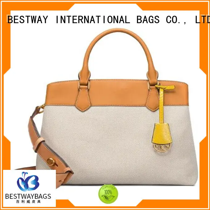beautiful canvas leather bag branded personalized for travel 1