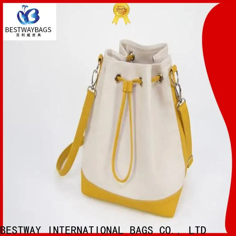 Bestway innovative canvas leather bag factory for shopping 1