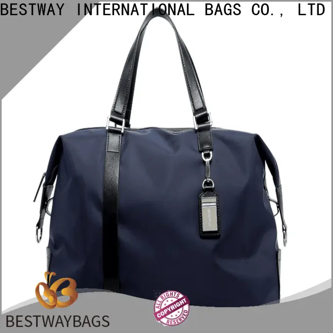 capacious nylon handbags with leather handles customized on sale for gym 1