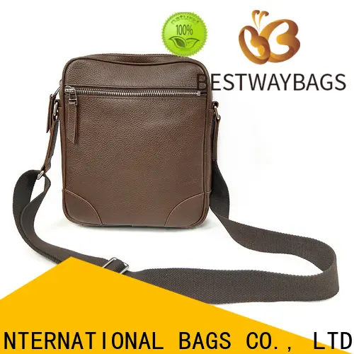 Latest black leather bag sale chain company for school 1