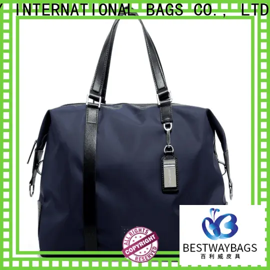 Bestway Custom nylon tote with leather handles on sale for sport 1