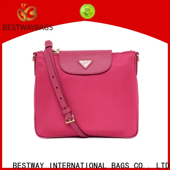 Latest nylon purse leather handles body factory for gym 1