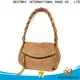 Latest polyurethane fake leather metal company for lady 1