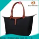 New black nylon bag with leather straps travel factory for swimming 1