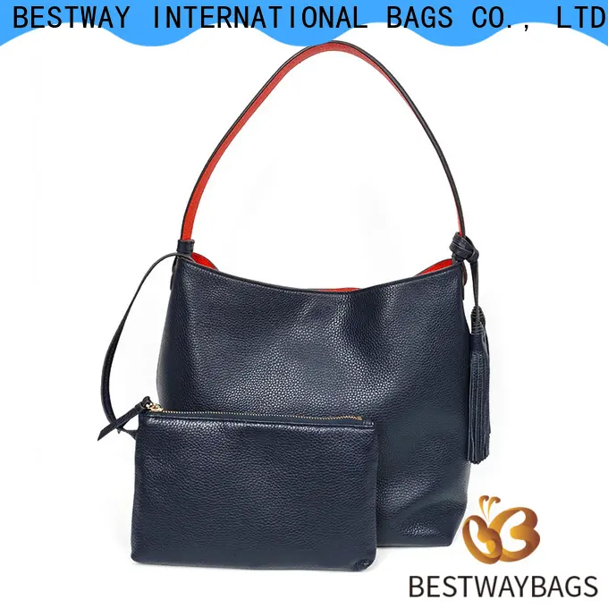 Bestway High-quality red leather bag factory for school 1