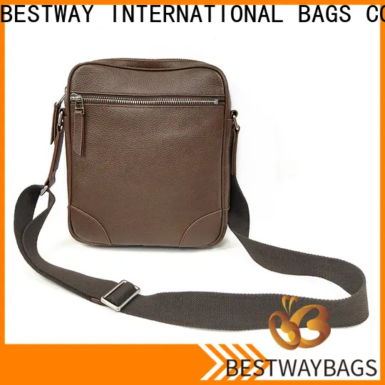 Bestway side side leather bag manufacturers for work 1