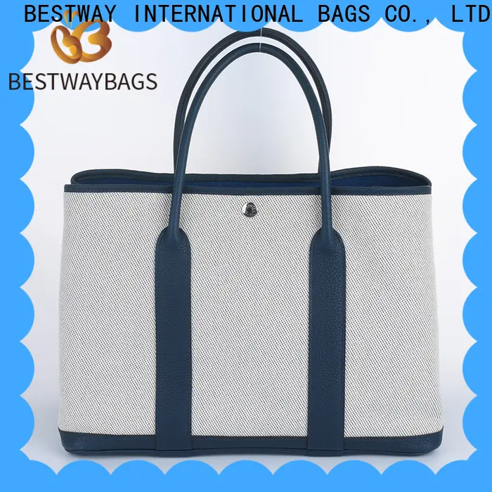 Bestway big canvas striped tote bag Supply for shopping 1