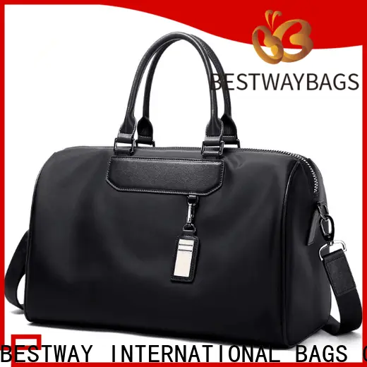 Bestway capacious nylon handbags with leather handles manufacturers for gym 1