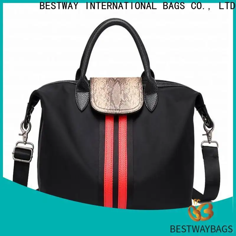 Custom black nylon purse womens company for sport 1