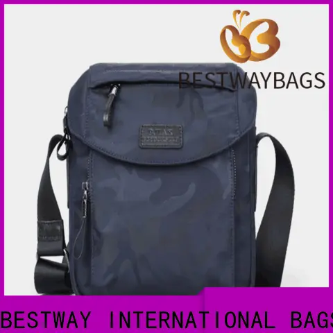 Bestway fashion black nylon bag with leather straps manufacturers for bech 1