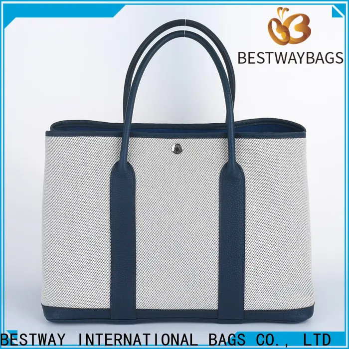 Bestway Wholesale canvas tote leather handle online for vacation 1