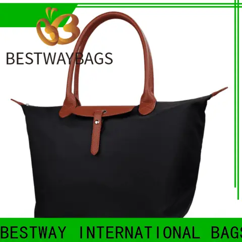 Wholesale nylon tote with leather handles design factory for gym 1