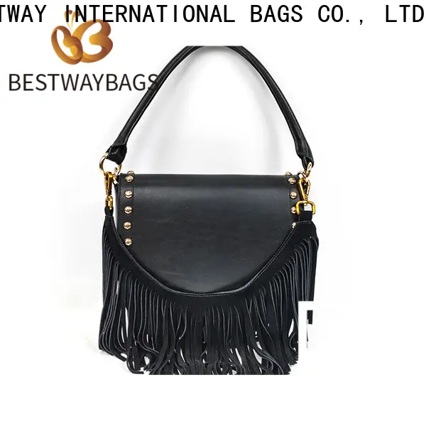 Bestway New black leather purse factory for daily life 1
