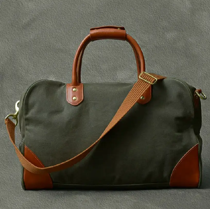 Classical Travel bag,large tote bag, Fashion travel tote bag with leather trim 1