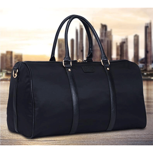 Custom Large Travel Bag Women's Nylon Leather Trim Handbag For work 10