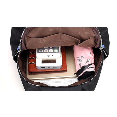 Custom Black Stylish Nylon Bag Foldable Gym Sport Lightweight Backpack 9